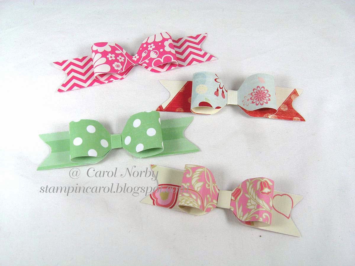 Stampin Carol Envelope Punch Board Bows