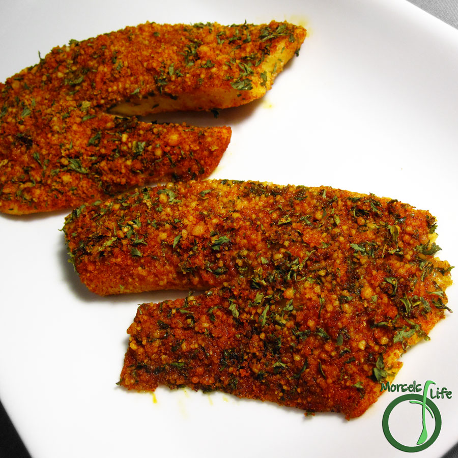 Morsels of Life - Parmesan Tilapia with Parsley and Paprika - A quick and flavorful fish encrusted with grated Parmesan cheese, paprika, and parsley.