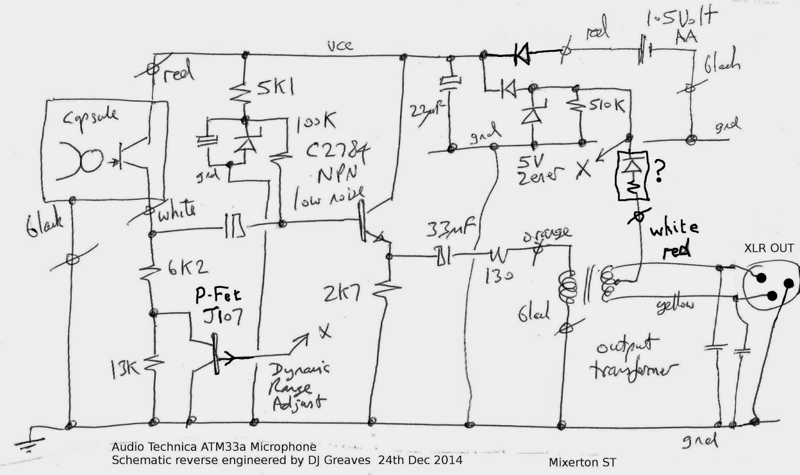 TechNotes-DJG: TNDJG:0007 Repair of Audio Technica ATM33a Microphone