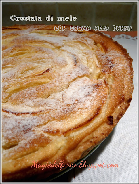 crostata di mele con crema alla panna