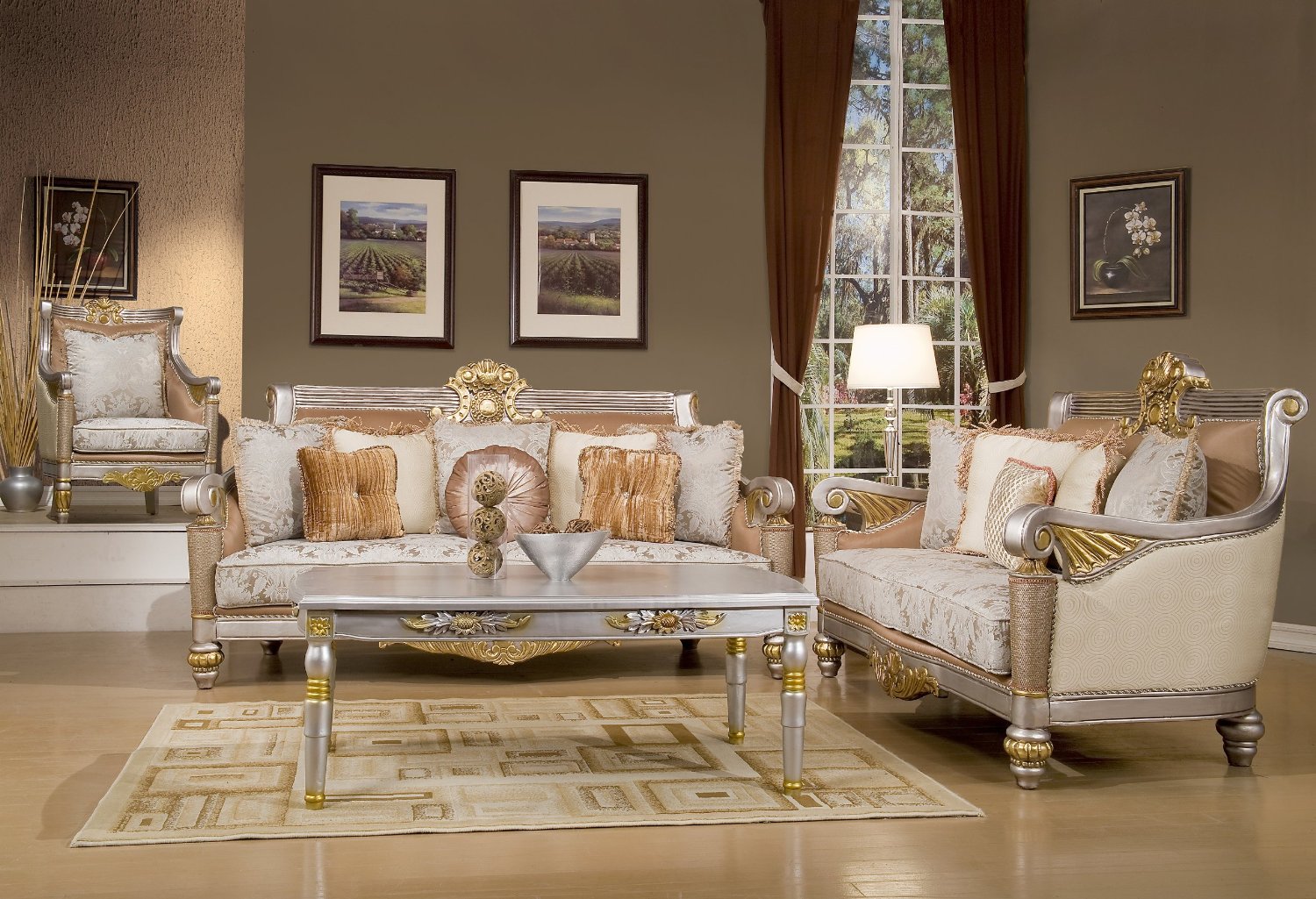 Gold And Silver Living Room Decor - Modern House
