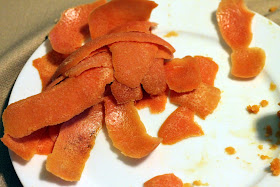 Strips of grapefruit peel, pith removed.