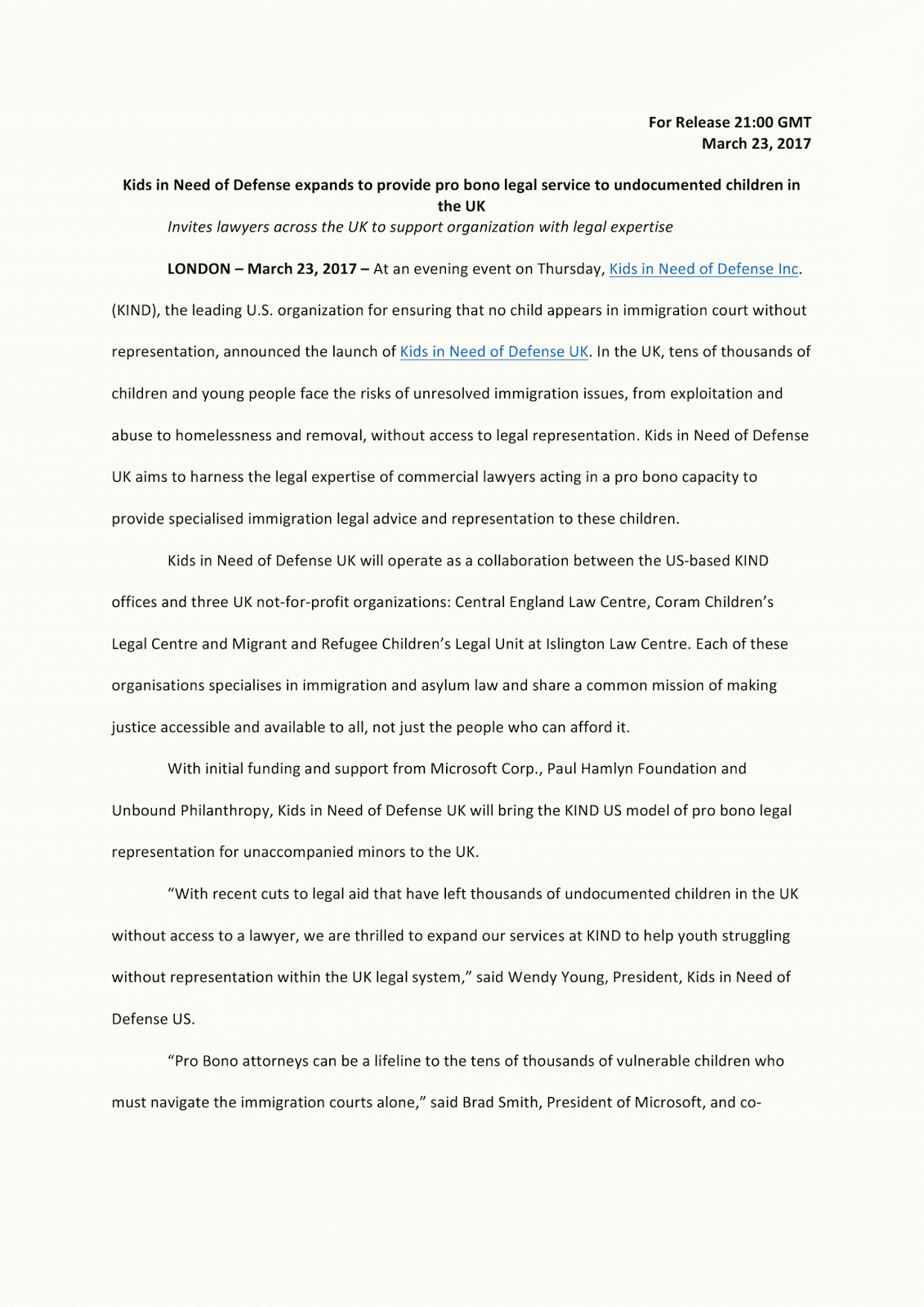 Press release page 1 Press release page 1
