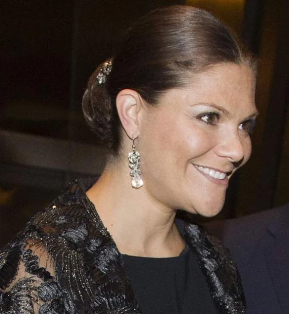 Crown Princess Victoria and Prince Daniel attends an reception at the Swedish Consulate General which ambassador Jakob Kiefer