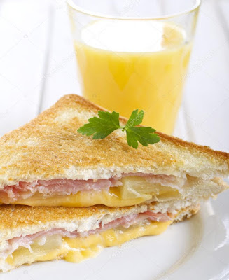 Tostadas de Jamón y Piñas Tostadas de Jamón y Piñas