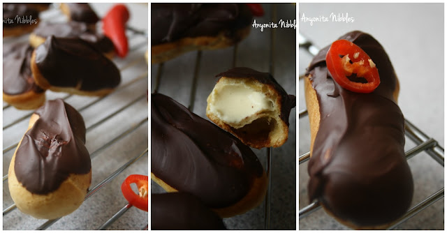 A trio of mini chilli chocolate eclair photos from www.anyonita-nibbles.com