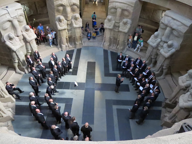 Things to do in Leipzig in one day: Listen to the choir inside Völkerschlachtdenkmal, the Napoleon Monument