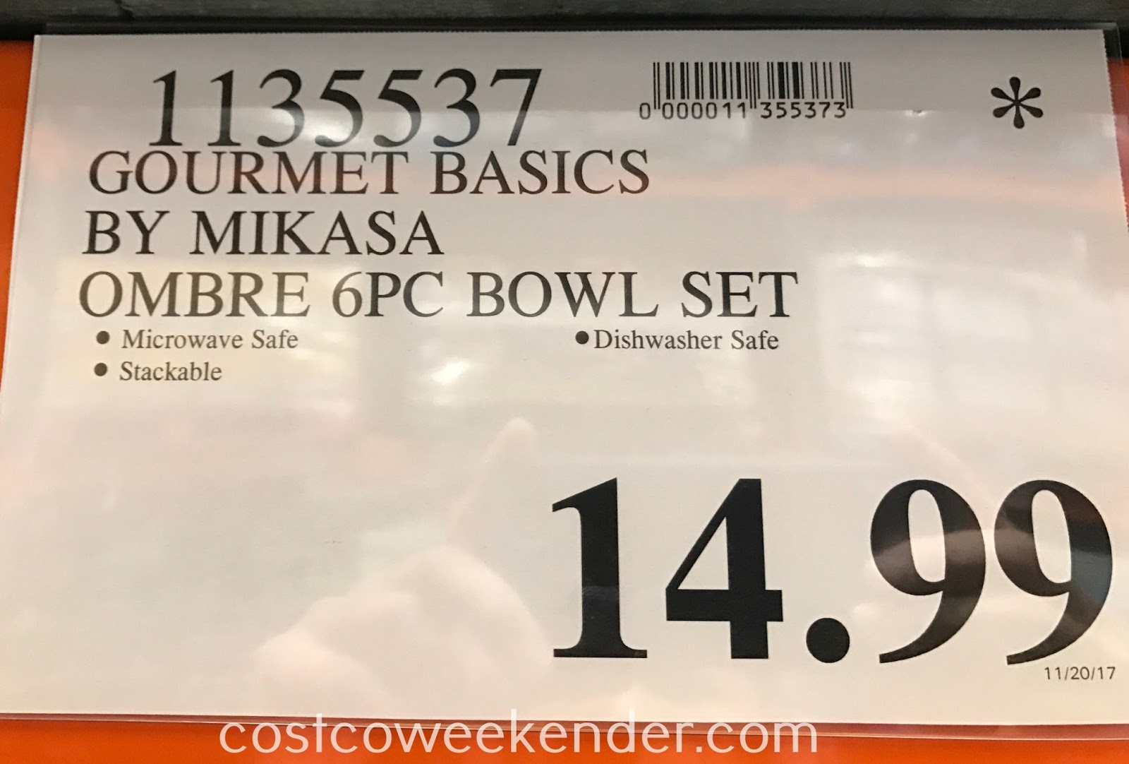 Gourmet Basics by Mikasa Ombre 6pc Soup Bowl Set Costco Weekender