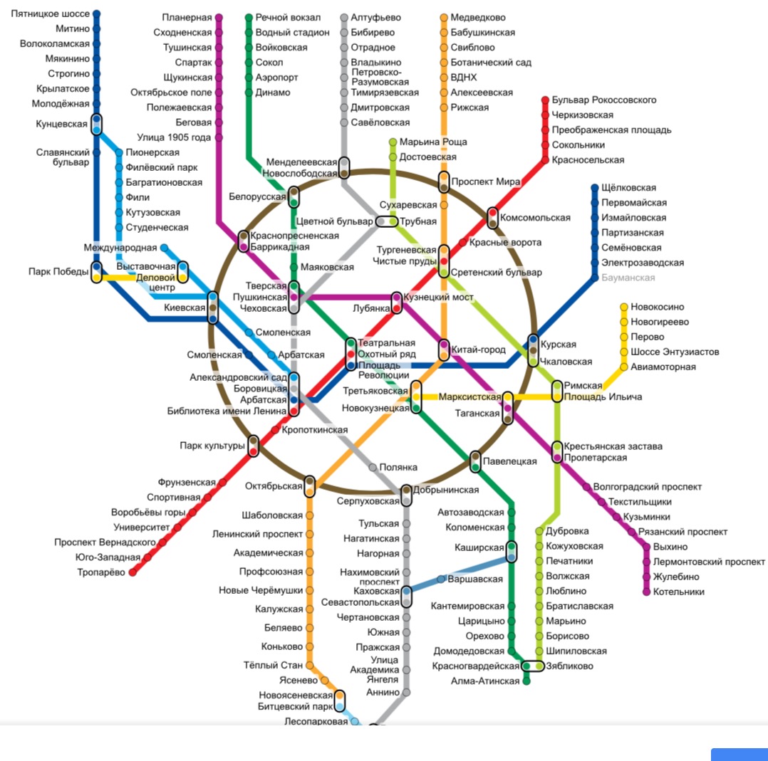  mapa do metro de moscou em cirilico