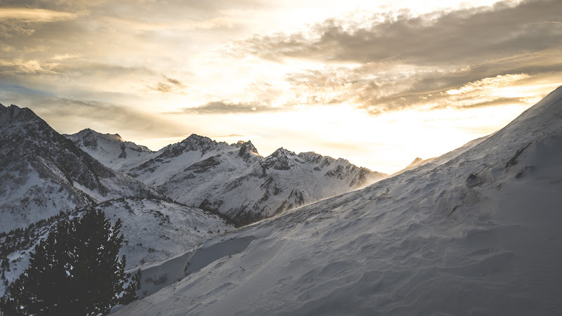 Winter over the Austrian Mountains