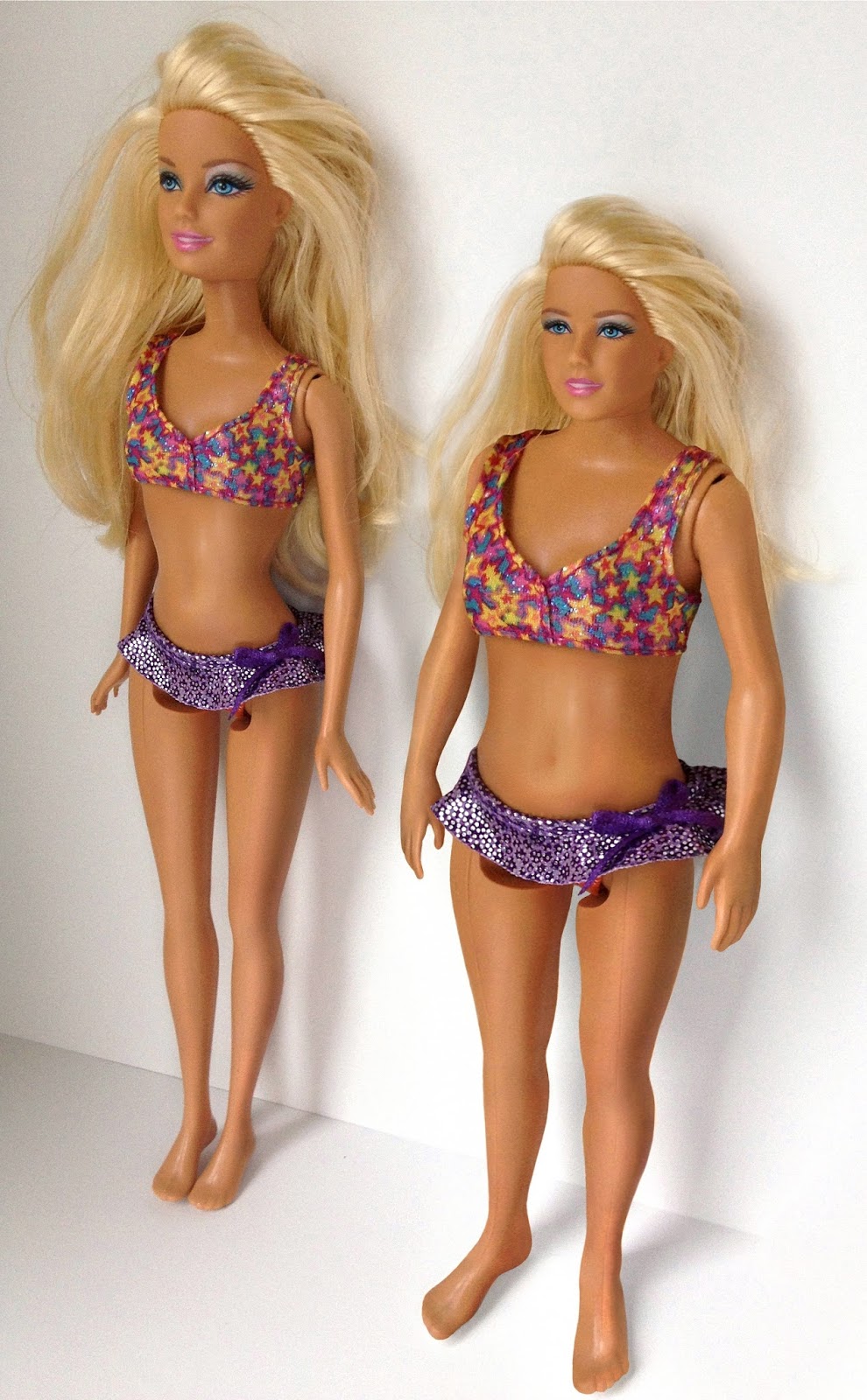 Nude Blonde Straight Hair Barbie Doll Bellybutton body heart debox for OOAK