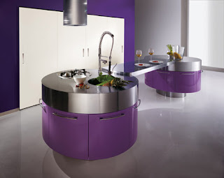 purple kitchen cabinets design