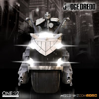 Mezco San Diego Comic-Con 2016 Exclusive ONE 12 COLLECTIVE 2000AD Judge Dredd and Lawmaster Black and White Variant Figure