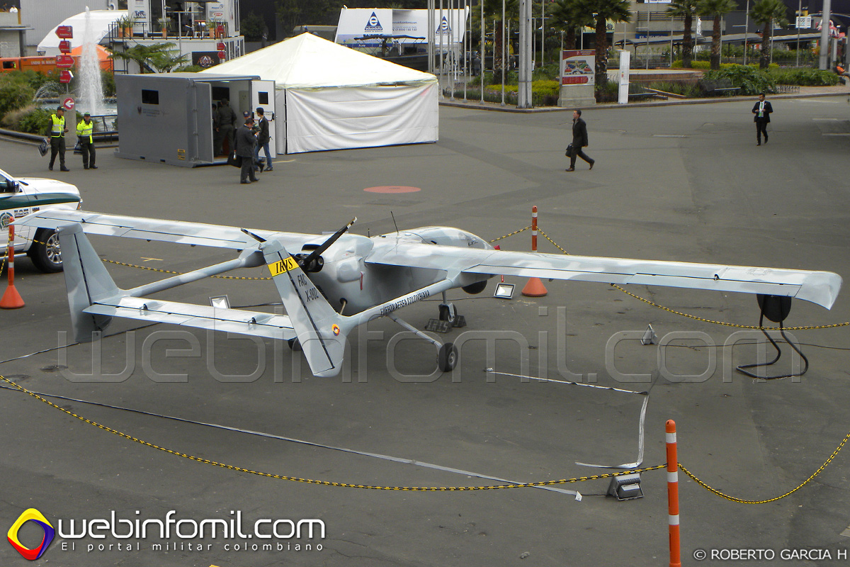 UAV Iris de la Fuerza Aérea Colombiana fabricado por la CIAC e Indumil.