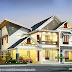 5 Bedroom Sloped Roof Contemporary House Design