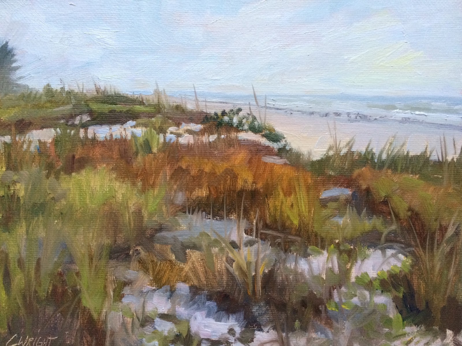 CoryWrightArt Christmas Eve on Anna Maria Island
