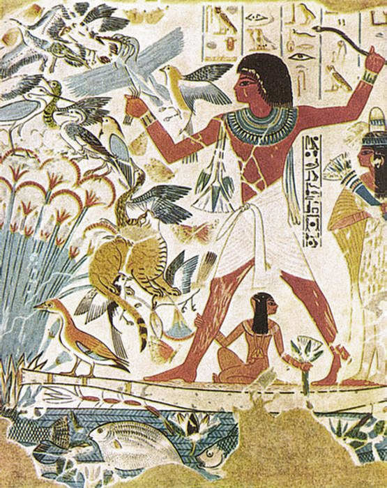  fragment fresku z grobowca Menny w Tebach 1500 lat p.n.e.