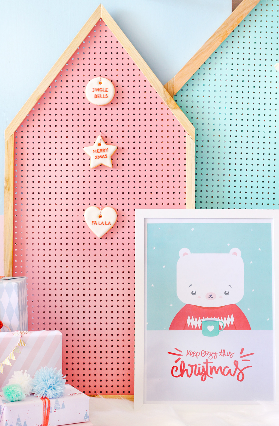 blog do math minimal DIY pastel cute christmas decor