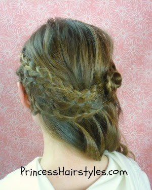 side swept braided hairstyle