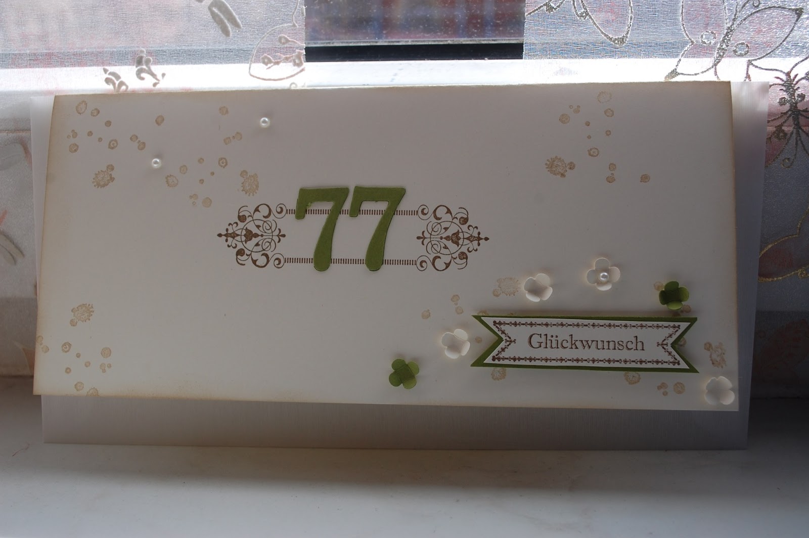 Stempel den Krempel: Karte zum 77. Geburtstag