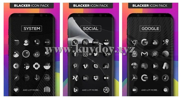 Blacker  Icon Pack