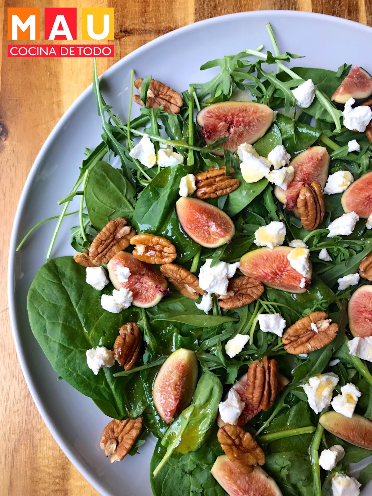 Mau Cocina De Todo Ensalada De Espinacas Con Higos Y Queso De Cabra