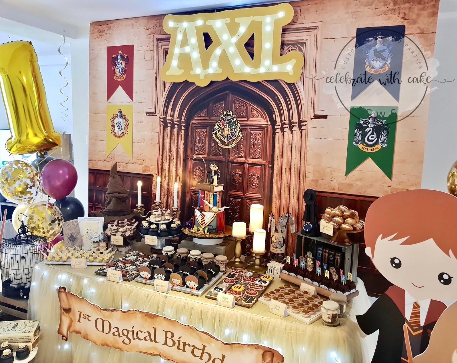 Celebrate With Cake Cute Harry Potter Themed Dessert Table