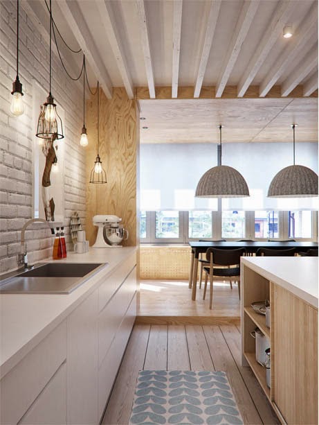 Scandinavian Kitchen and dining room