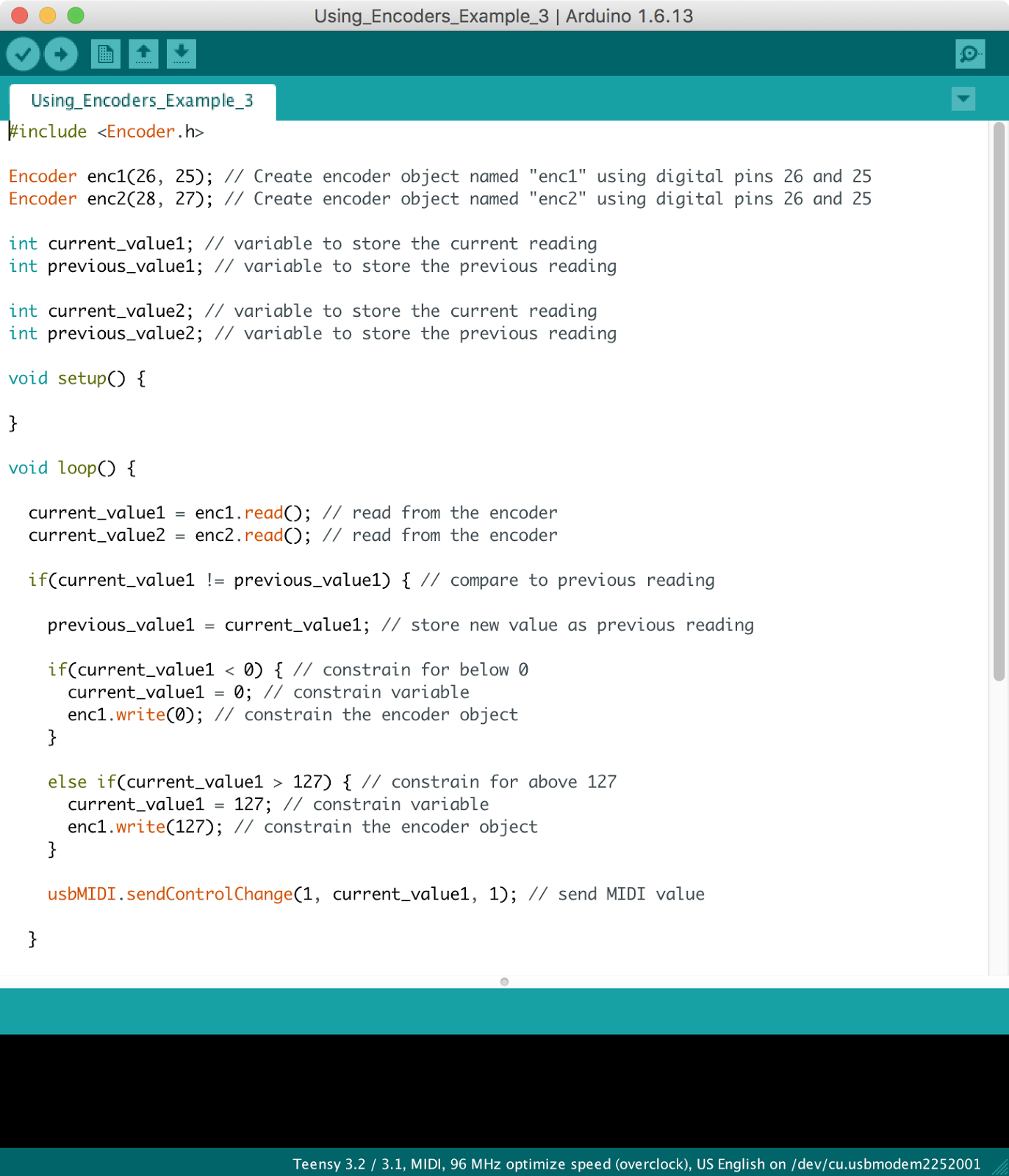 littlescale Teensy 3.6 Basics Using Rotary Encoders