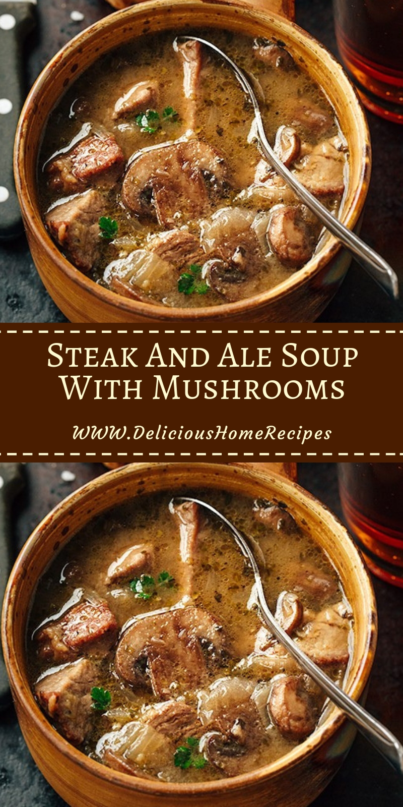 Steak And Ale Soup With Mushrooms #christmas #lunch Steak And Ale Soup With Mushrooms #christmas #lunch