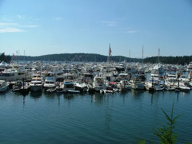 Roche harbor dock on holiday