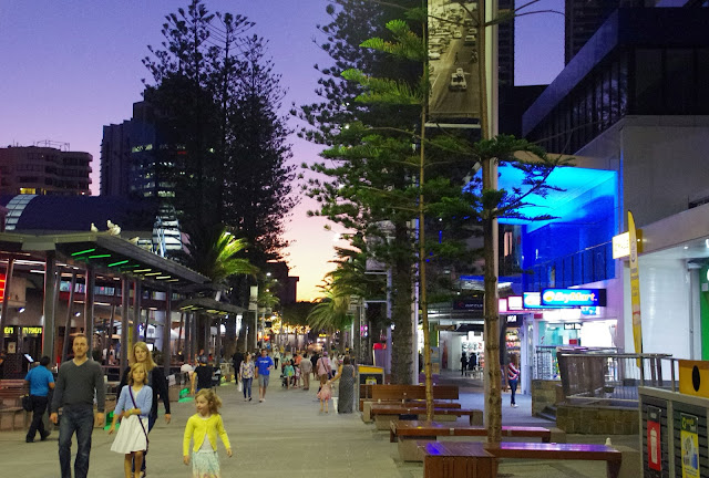 the main street in surfers paradise