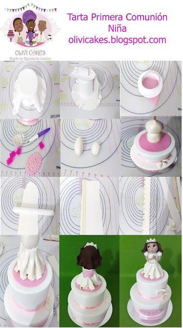 TUTORIAL TARTA COMUNION NIÑA