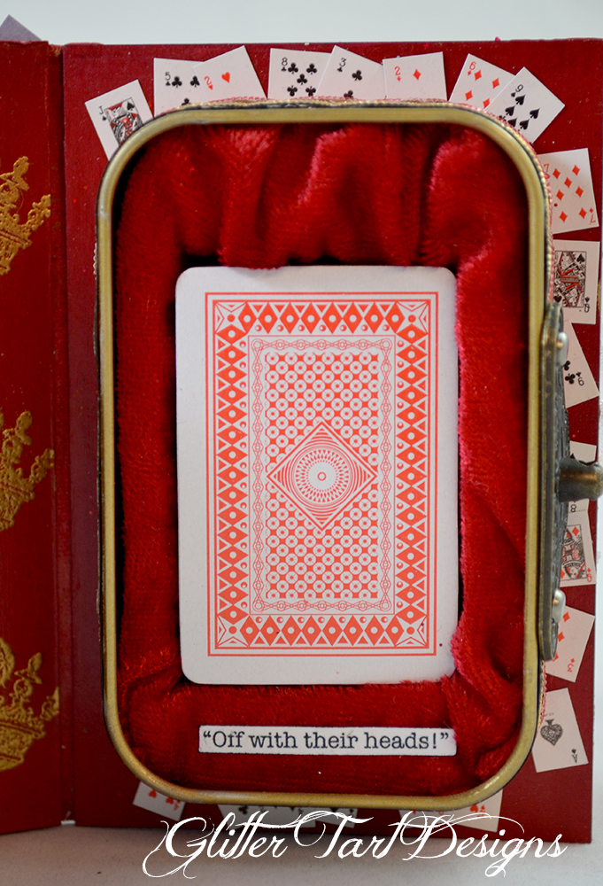 Glitter Tart Designs Queen of Hearts Deck of cards Case