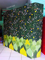 Kasur inoac motif hijau daun Kasur inoac corak motif hijau daun