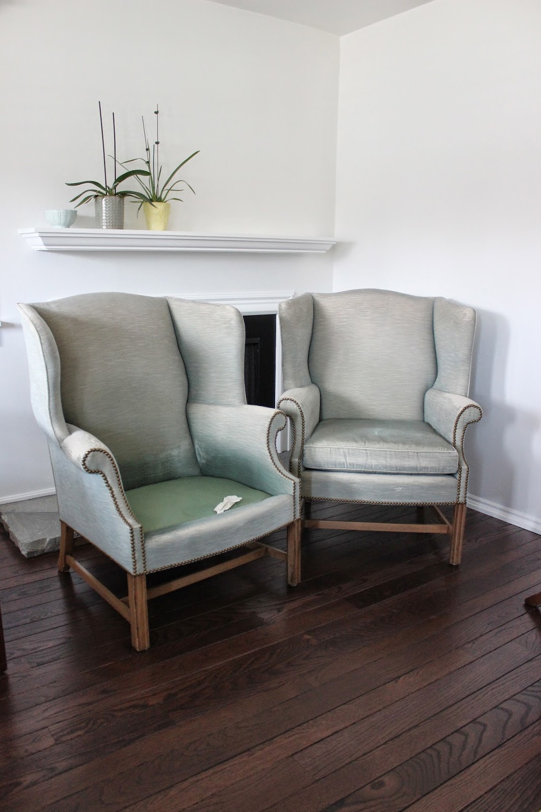 Custom Slipcovers by Shelley Heavyweight White Linen Slipcovers