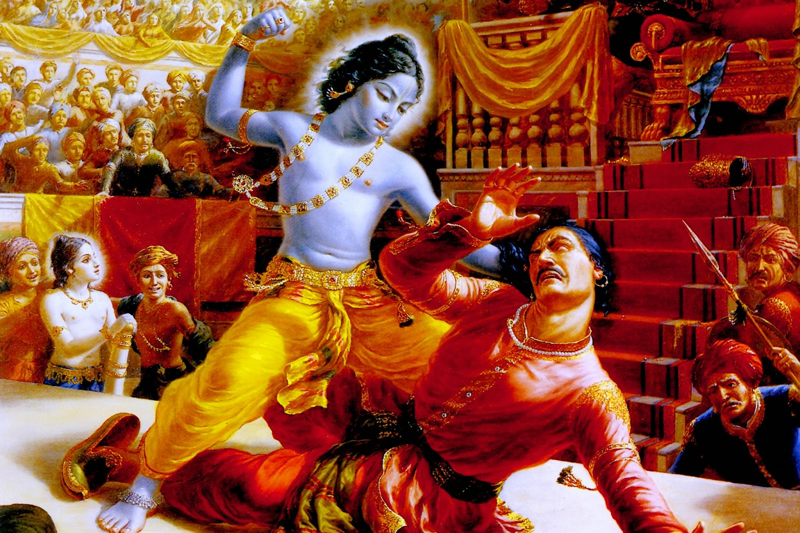 Lord Krishna killing Kansa Latest Krishna Wallpaper and Krishna pictures