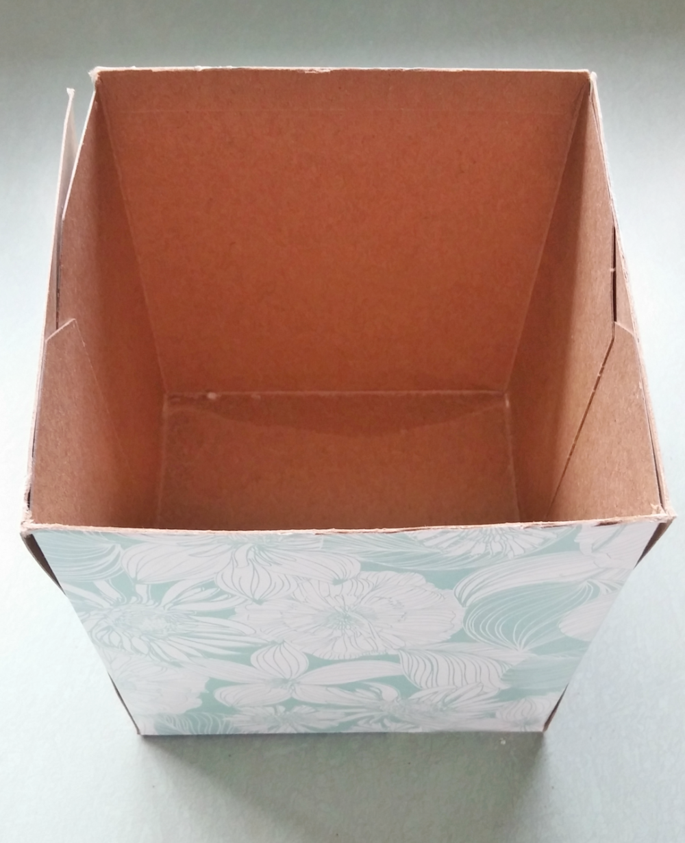 tissue box with top cut off