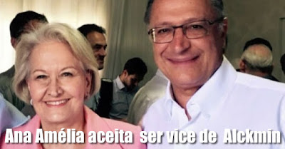 Resultado de imagem para Geraldo Alckmin, confirmou, nesta quinta (2), o nome da senadora gaúcha Ana Amélia como vice.