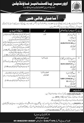 Civil Engineers Jobs in OPF ( OVERSEAS PAKISTANIS FOUNDATION ) Application Form Download