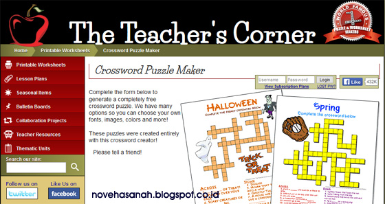 cara mudah membuat TTS untuk LKPD ada aplikasi mudah untuk membuat TTS dan gratis di Teacher's Corner. Dapat digunakan untuk membuat Lembar Kerja Peserta Didik dan digunakan untuk keperluan mengajar