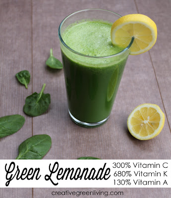 green lemonade recipe with spinach or kale