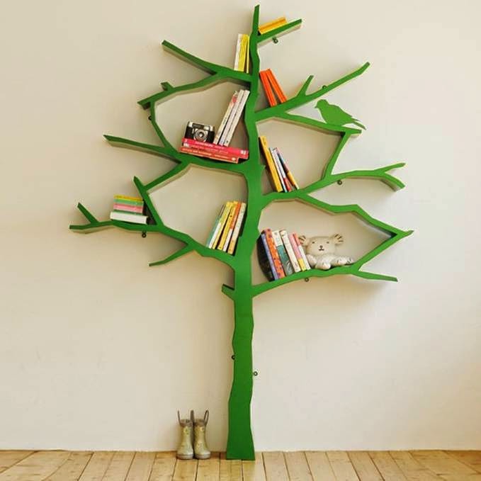Ide Kreatif Membuat Rak Buku Dari  Ranting  Pohon  Ragam 