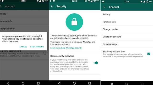 WhatsApp end-to-end security settings indicator WhatsApp end-to-end security settings indicator