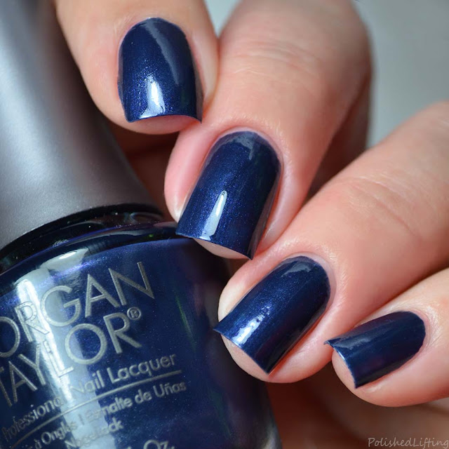 dark blue pearl nail polish
