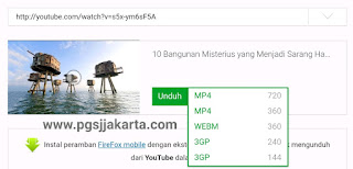 Download video you tube menggunakan id.savefrom.net