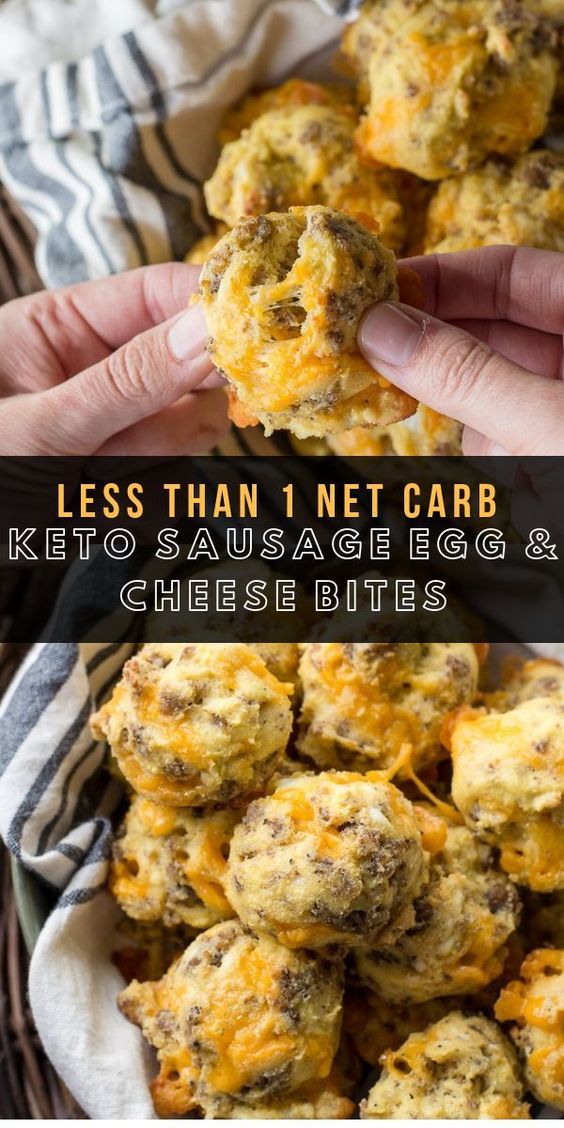 SAUSAGE EGG AND CHEESE BITES (LOW CARB + KETO) Recipes Delicious