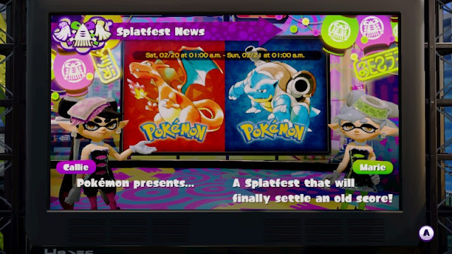 Splatfest News: Red vs. Blue Splatoon Splatfest News Pokémon Red version Blue introduction North America