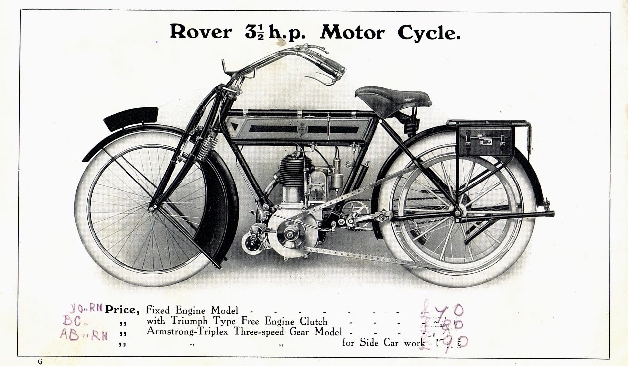 Rover Imperial a 500cc 3.5 horsepower diamond-framed motorcycle Rover Imperial a 500cc 3.5 horsepower diamond-framed motorcycle